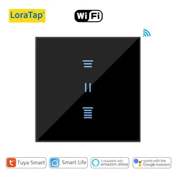 Smart WiFi Curtains & Blinds Switch with Voice Control and Backlight Style (Style 2 Black)
