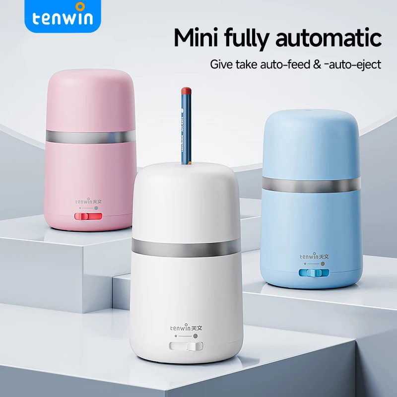 Tenwin 자동 연필 깎이 전기 깎이 연필 8813 학생 문구 용품 학교 좋은 학생 문구