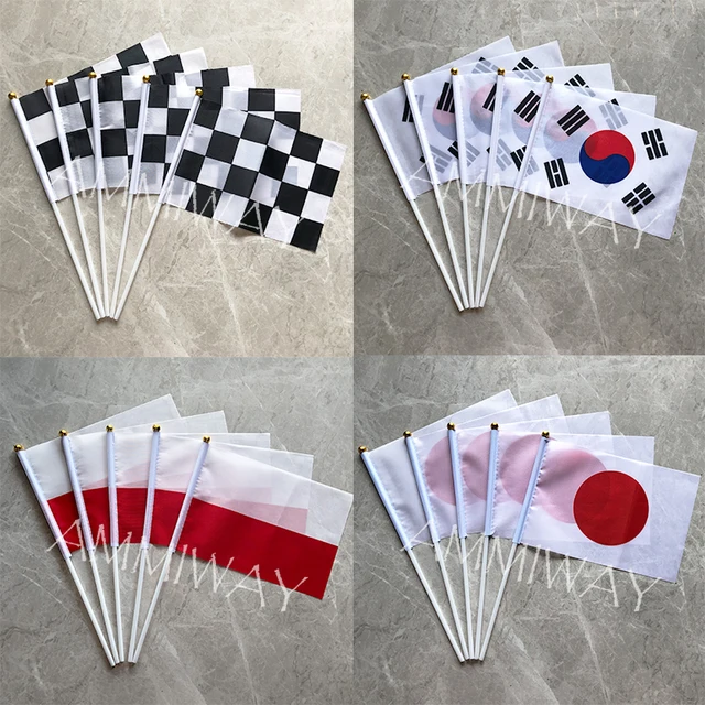 14X21 Cm 5 db Orosz Föderáció Imperial France Ausztrália Zászlói Ausztrál Európai Unió Kis Kézi Zászlók És - Image 4