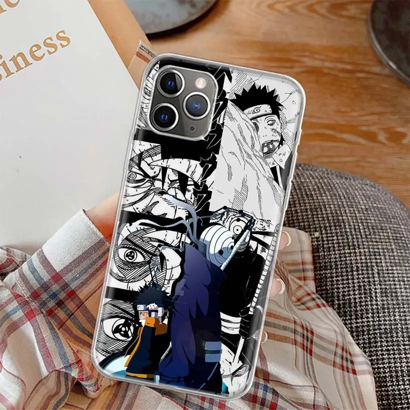 best iphone 11 cases נארוטו obito אוצ 'יהא מקרה טלפון עבור Apple iPhone 11 13 12 פרו XS Max XR X 7 8 6 6S בתוספת מיני 5 5S SE רך חזור מעטפת כיסוי Coque 11 cases