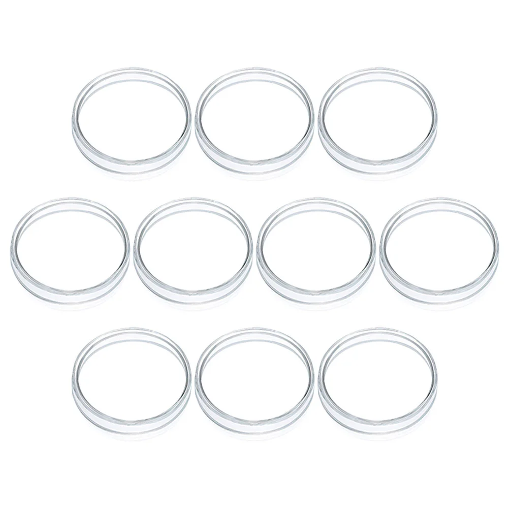 

10 Pcs Agar Plate Disposable Petri Dish Brackets Dishes Plastic Laboratory Plates