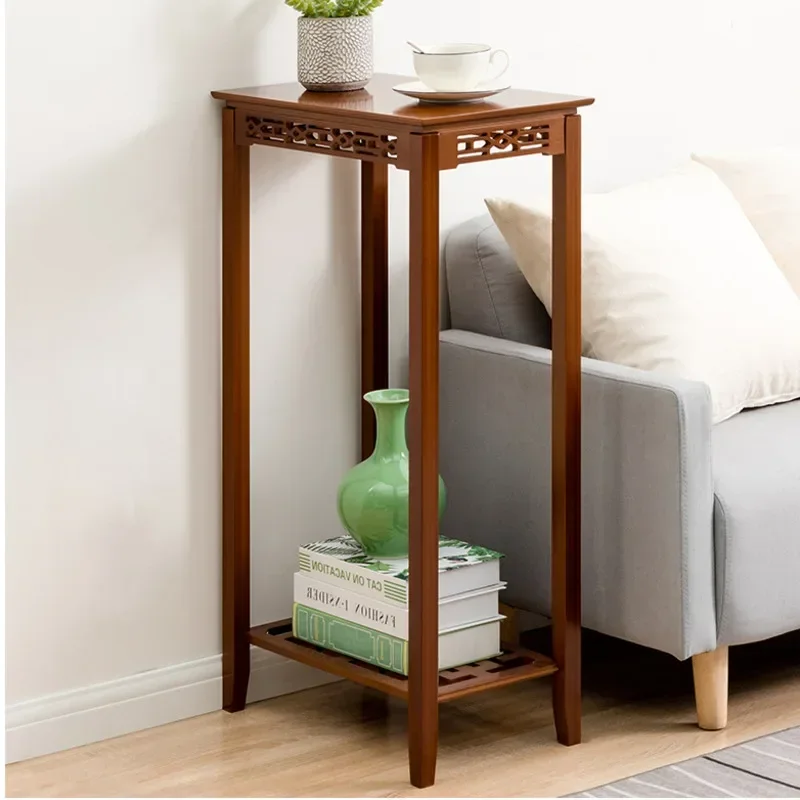 Retro Chinese Coffee Table Natural Bamboo Side Table Living Room Hollow Carved Side Fashion And Beautiful Home Furniture