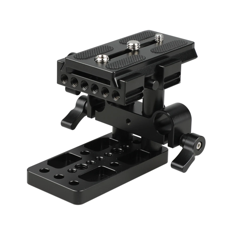 

HDRIG Universal Base QR Plate Quick Release Mount Base QR Plate with 15mm Rod Clamp for Manfrotto Standard Accessory