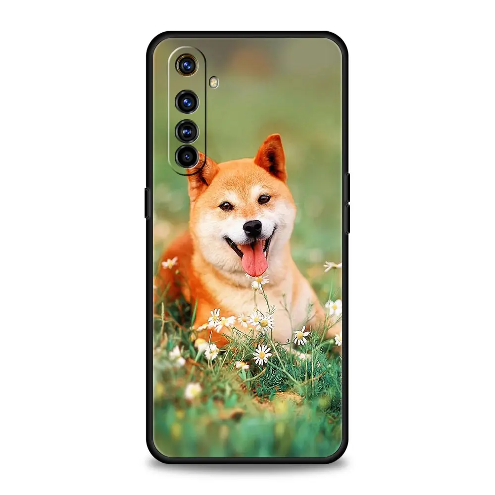 Shiba Inu Dog Design Soft Black Phone Case