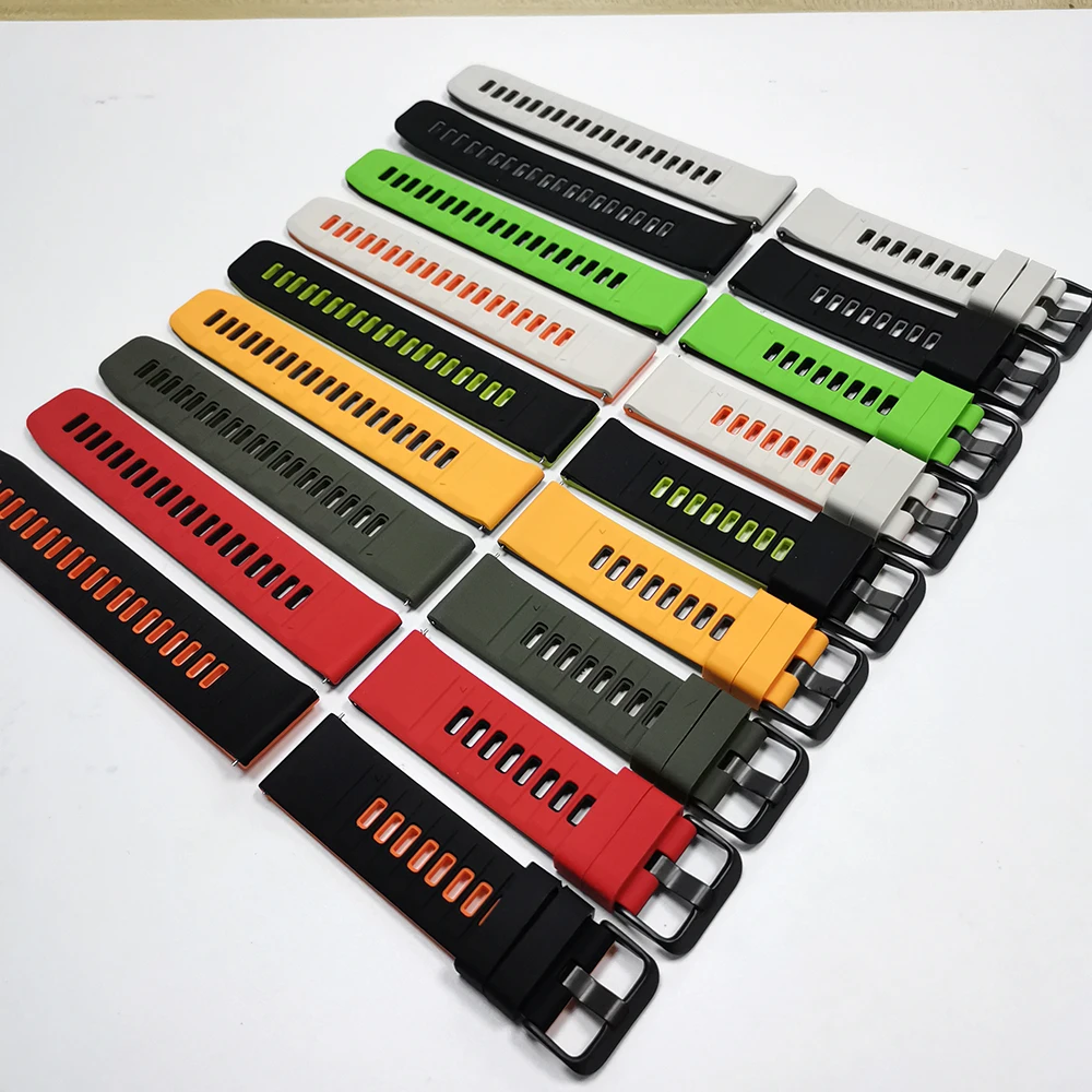 Enhanced 22mm Sport Silicone Strap - Durable Replacement Bracelet for Active Lifestyles