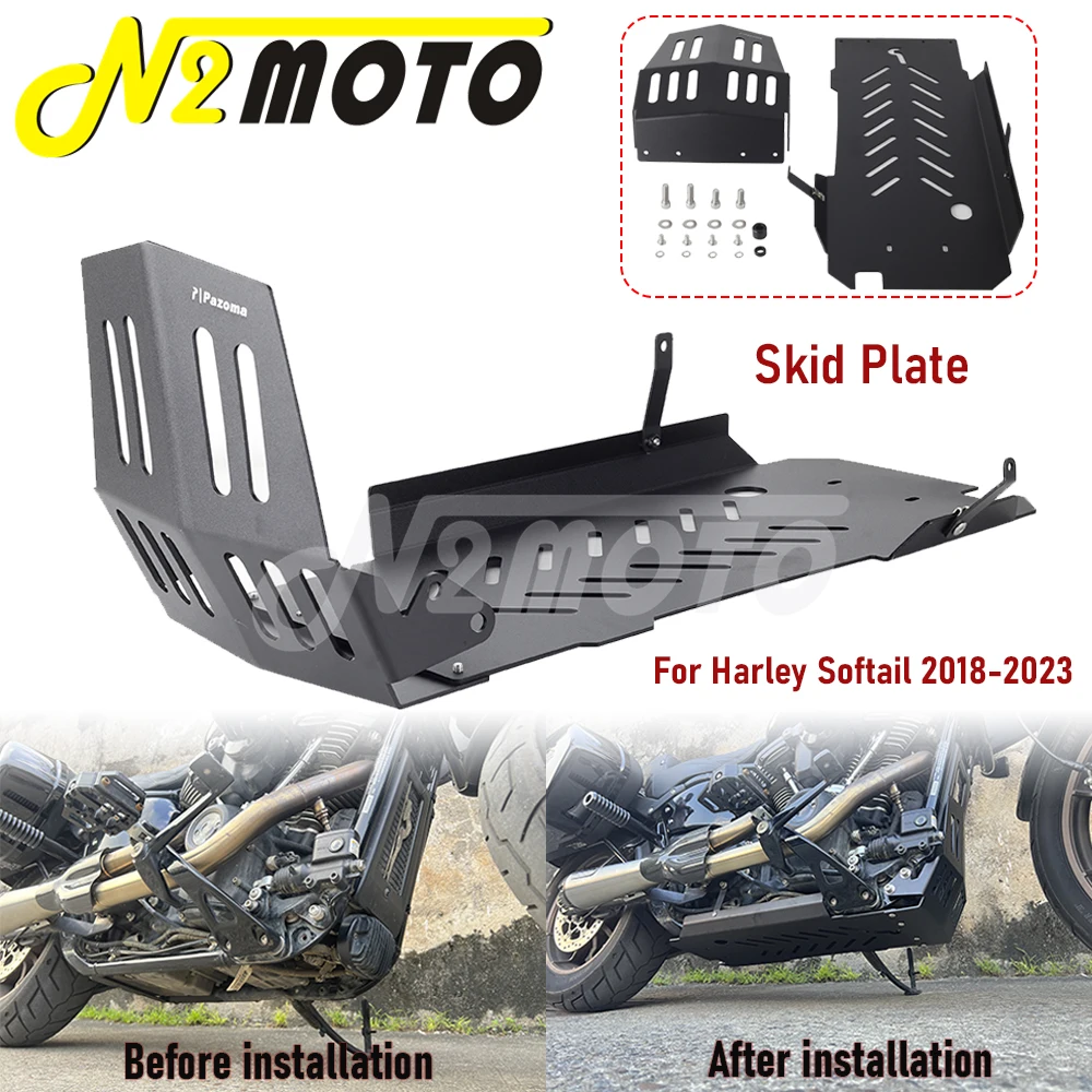 

Защита двигателя мотоцикла, шасси, противоскользящая пластина для Harley Softail Sport Glide Fat Street Bob Standard break FXFB FLHC FXLR 18-23