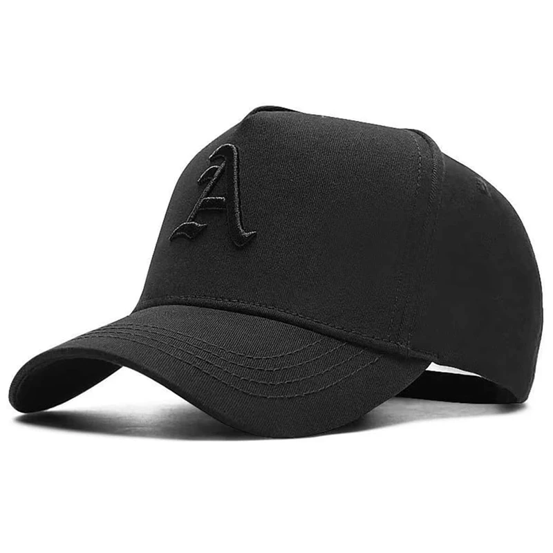 Summer Men Baseball Cap Letter A Embroidery Snapback Hat Cotton Adjustable Hip Hop Hat Sports