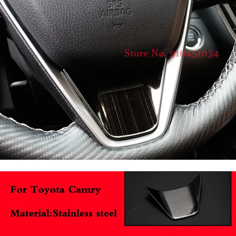 

For Toyota Camry XV70 2018 2019 2020 Stainless Steel Car Steering Wheel Trim Circle Cover Sticker Interior Moulding Accessories