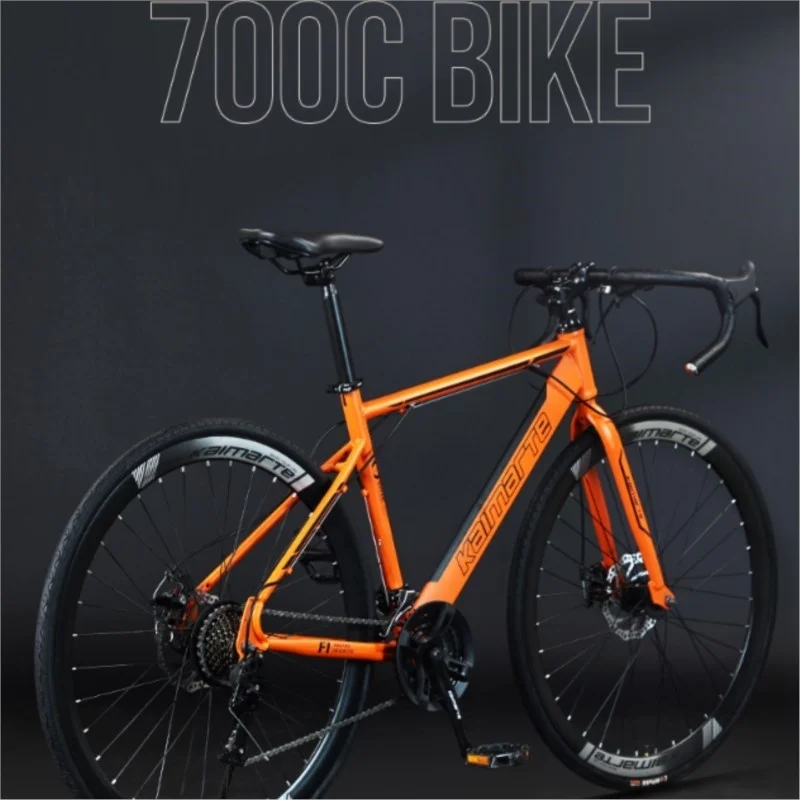 Fixed Gear Bike Mountain Bike FJ Bicycle Road Bike Curved Handle Shock Absorber Disc Brake Disc Brake Adult Men And Women's Variable Speed Light Bicycle Race