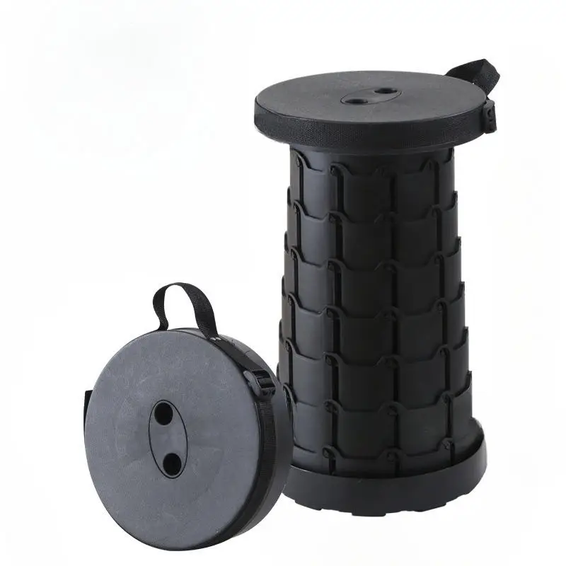 Folding Chair Folding Portable Height Adjustment Outdoor Telescopic Travel Camping Lightweight Plastic Fish Stool Queuing Chair