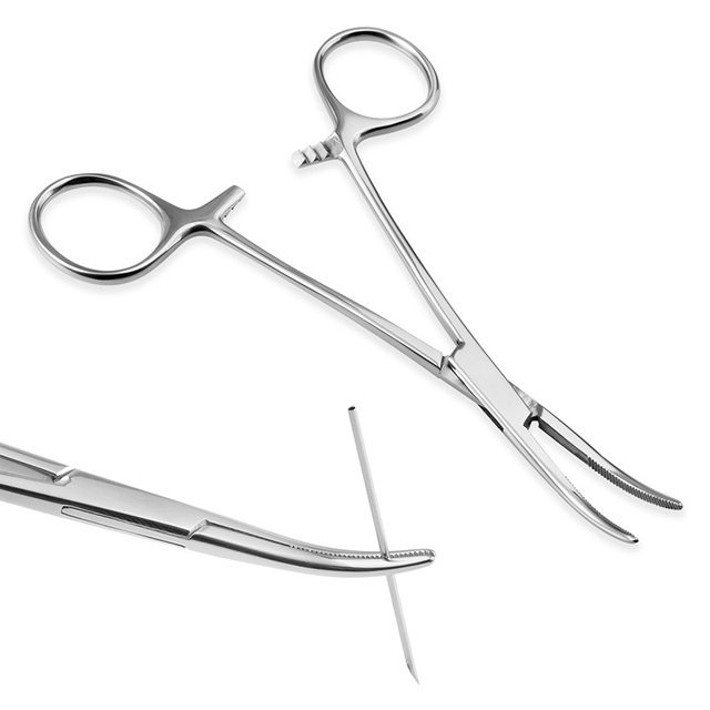 Sterile Surgical Steel Dermal Anchor Holding Tool Plier Tweezer Clamp Professional Disc Forcep Body Piercing Equipment 3-5mm