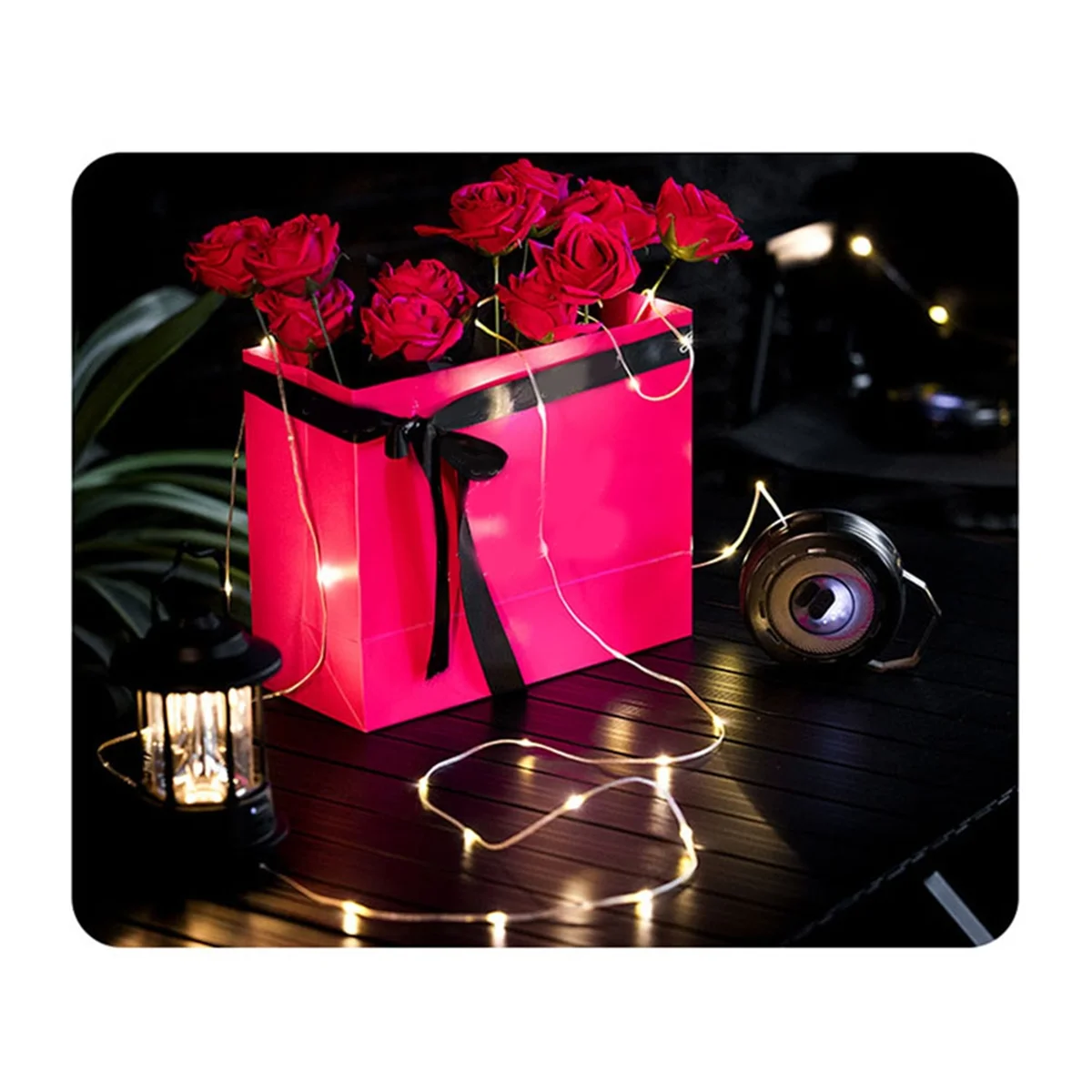 BAAU Outdoor Tape Measure Ambient Light String Canopy Light Strip Led IPX4 Level Water-Proof Tent Hand Crank Storage.