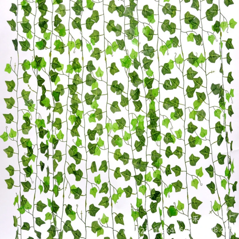 2m Artificial Ivy Leaf Garland Plants Vine Fake Artificial Green Ivy Vine Leaf Artificial