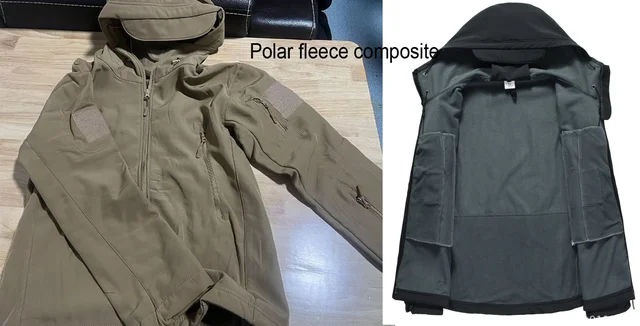 Men's Winter Autumn Softshell Fleece Jackets Windproof Outdoor Fishing Hiking Hunting Thermal Camping Cargo Coats Warm M-5XL 2