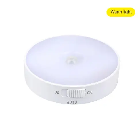 Sensor LED Wireless Night Light Bedroom Lamp USB Rechargeable Energy-saving Automatic Wall-Mounted Body Induction Lamp