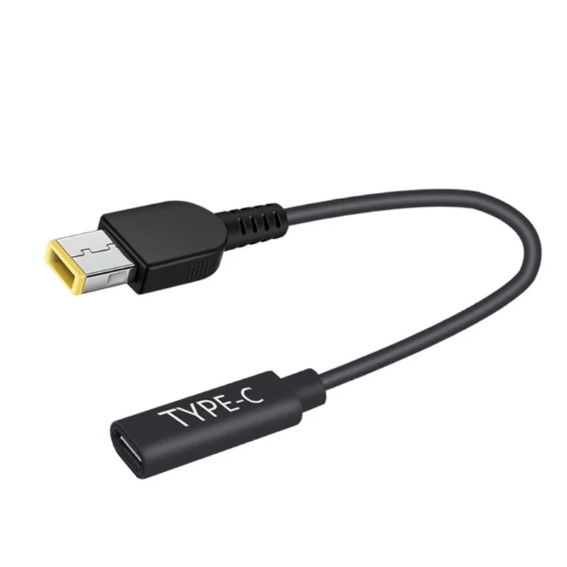 Cavo Di Ricarica Da 15Cm 65W Usb C Pd Tipo C Femmina A Punta Quadrata Per Lenovo Thinkpad E440 E450 E550 E560 T430