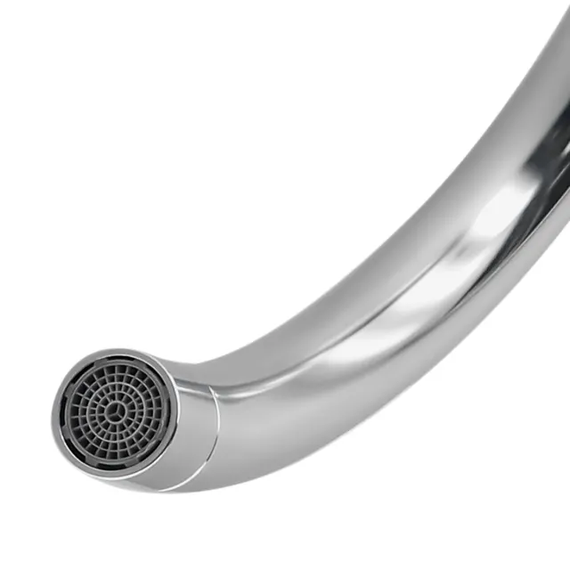 Bathroom Faucet Polished Chrome Plated Swivel Basin Sink Cold Hot Mixer Tap Kitchen Faucet, Sink Vertical Faucet New 4