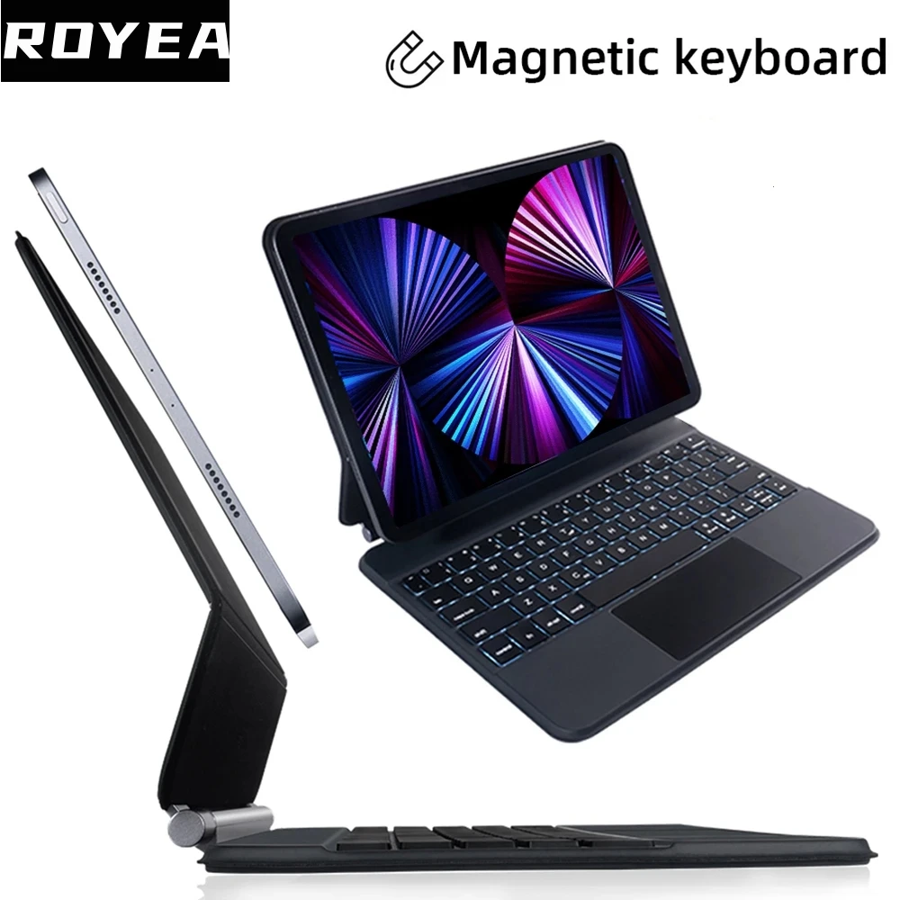 Capa teclado m gico para ipad smart tablet cover com bluetooth