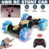 4WD 2.4G Stunt RC Car 360°Rotation Drift Gesture Induction Control Car Twisting Off-road Vehicle with Light Music Drift Toy Gift 1