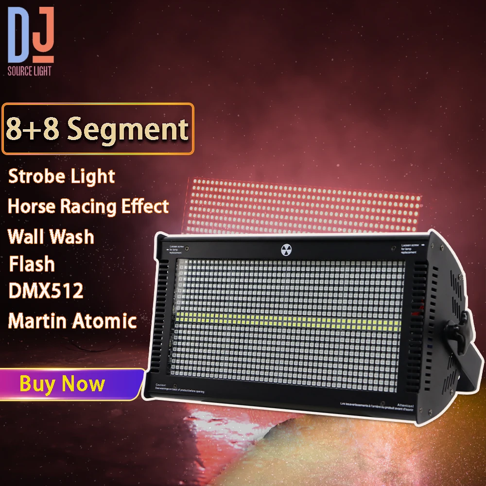 

Martin Atomic 8+8 segment Strobe Wash Light Flash Horse Racing Effect DJ Stage Lights DMX512 For Disco Xmas Wedding Club Bar