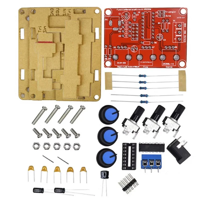 LC-XR2206 고정밀 신호 발생기 DIY 키트 사인 삼각형 구형파 1Hz 1Mhz 주파수 범위 조정 가능한 주파수