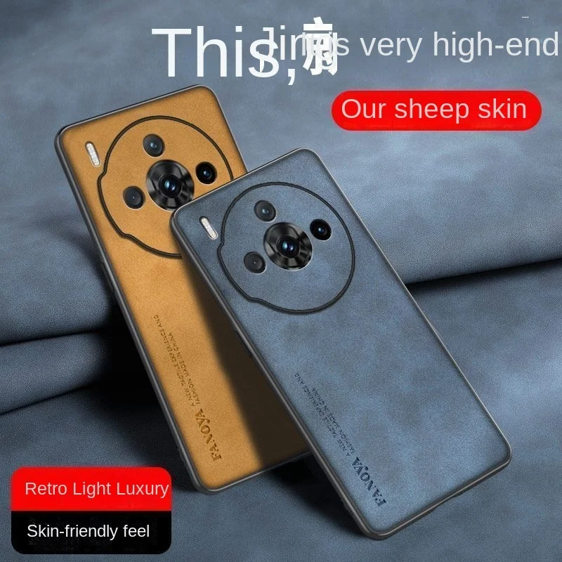 Sheepskin Leather Shockproof Silicone Holder Stand Phone Case Cover