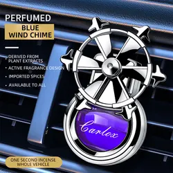 Aromatic Rotating Propeller Car Vent Freshener - Creative Mini Perfume Décor Accessory (1pc Purple)