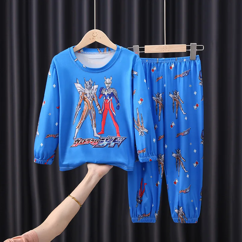 thumbnail image 1 of Sanrio Hello Kittys pijamas finos de manga larga para niños ropa de hogar de dibujos animados para estudiantes conjuntos cálidos de invierno de Anime para chicas lindas regalo de Navidad, 1 of 5