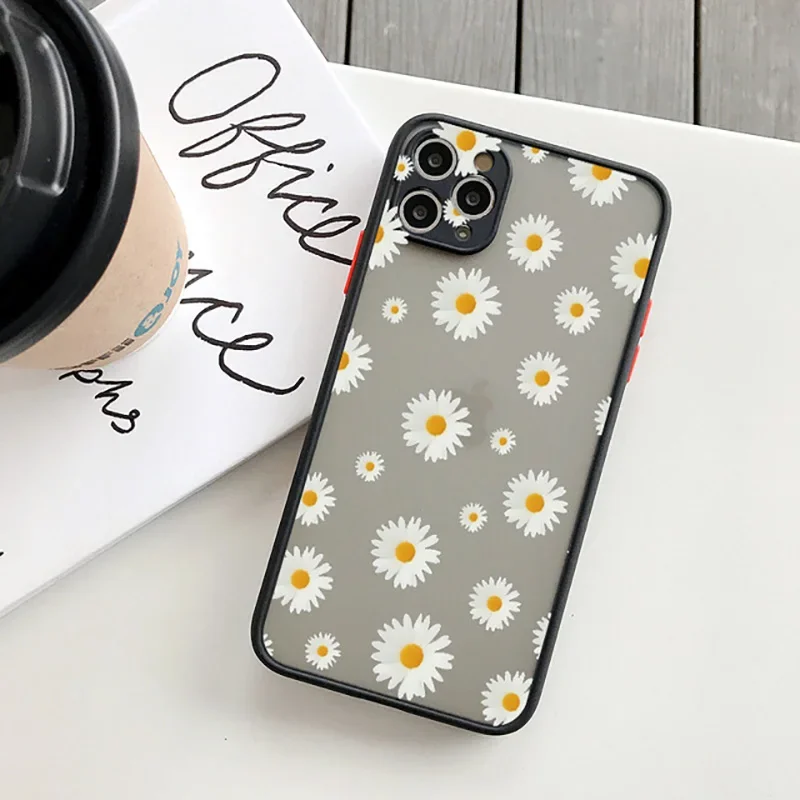 Daisy Flower Shockproof Full Screen Case with Color Hard Border