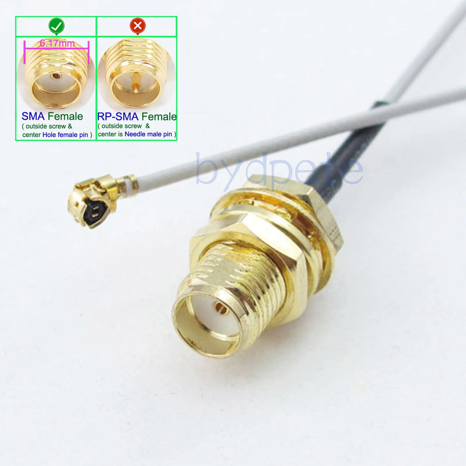 

IPX IPEX UFL U.FL Plug Original to SMA Female Bulkhead D-Cut Waterproof RG178 Coaxial Cable Koaxial Kable RF 50ohm Wifi