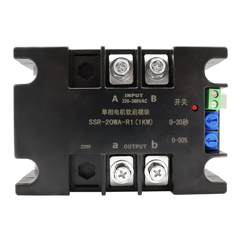 Single-phase intelligent Motor Soft Starter Soft Start Module Slow Start For Water Pump Motor 2KW4KW6KW8KW Fan motor soft starter module