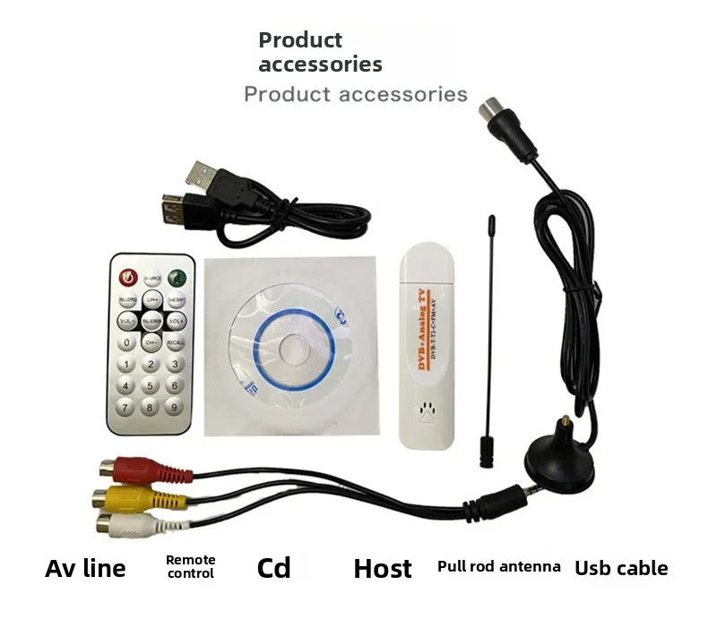 DVB-T2/T/C FM PVR Analog USB TV stick Tuner Dongle PAL/NTSC