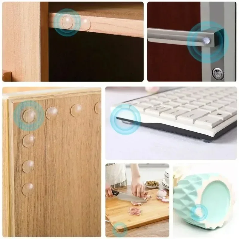 Silicone Cabinet Door Bumpers Self-Adhesive Drawer Stop Bumpers Pads Anti-collision Silencer Sticker for Furniture Protective