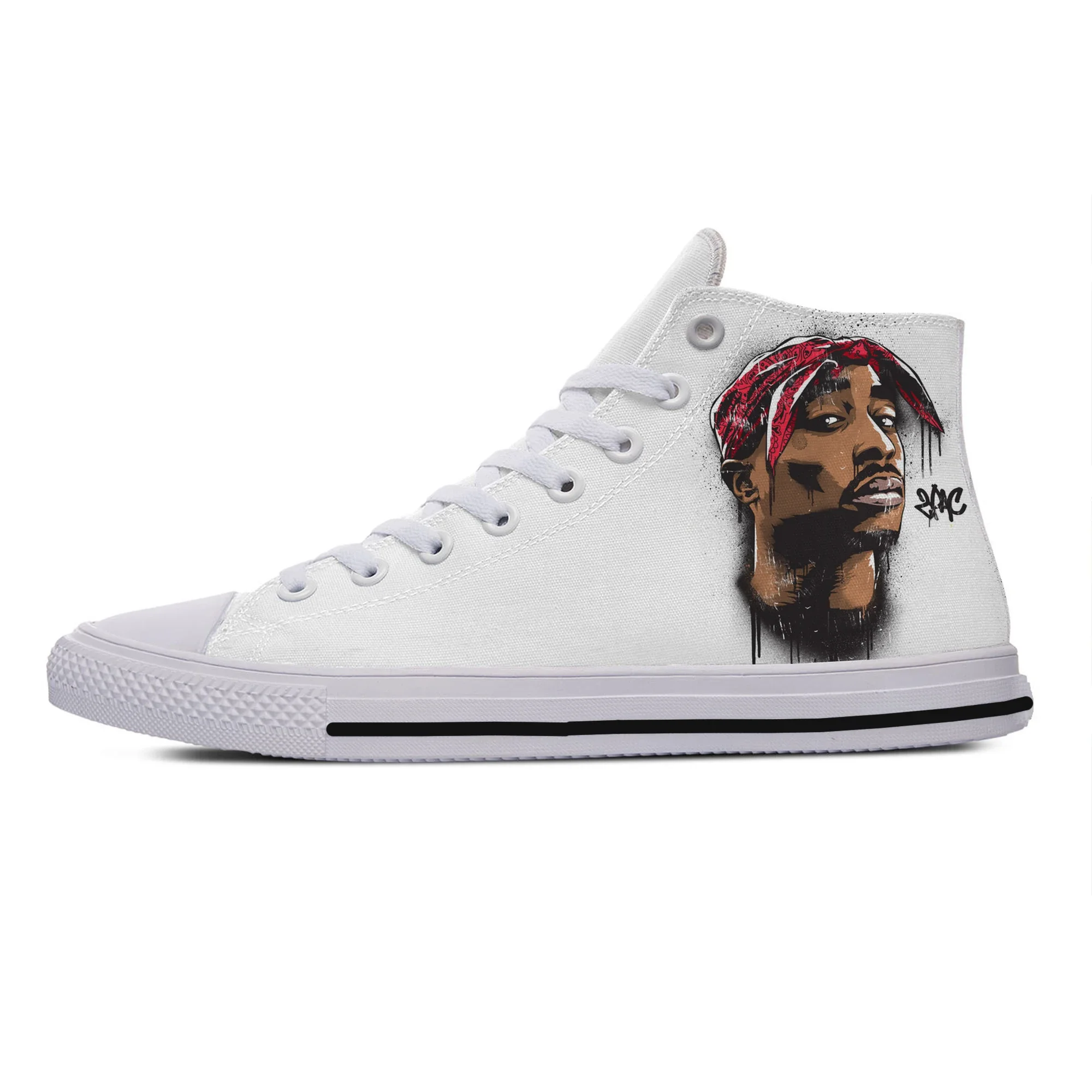 Hot Cool Fashion Hip Hop New Summer High Quality Sneakers Casual Shoes Men Women 2pac Tupac All High Help Classic Board Shoes