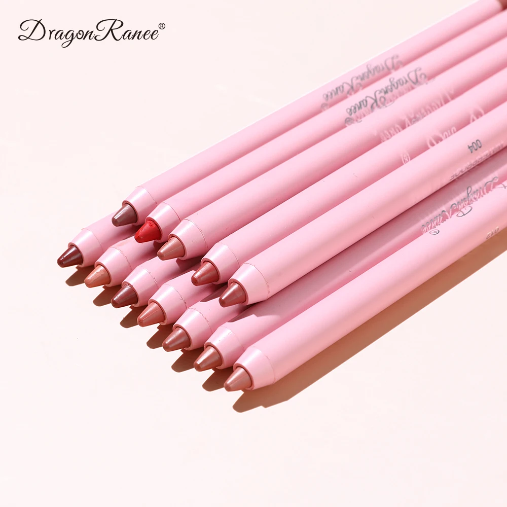 Lip Liner Waterproof Matte Bean Paste Color Hook Line Lip Plumping Lipstick Pen Foam Non-Fading Long-Lasting