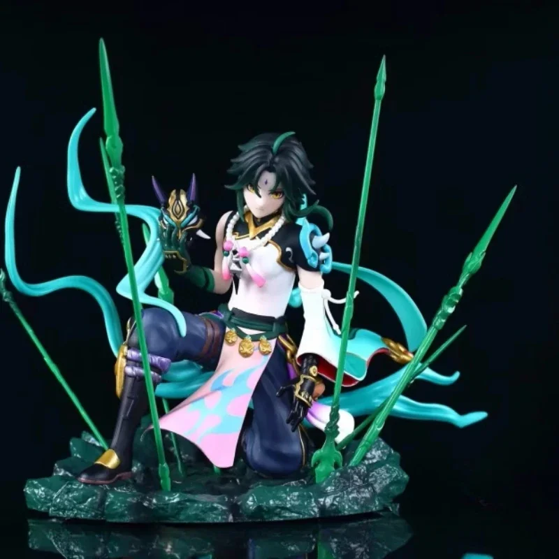 

Genshin Impact Anime Figures Kneeling Xiao Action Figures Collection Model Dolls Room Decoration Adult Kids Toy Gifts