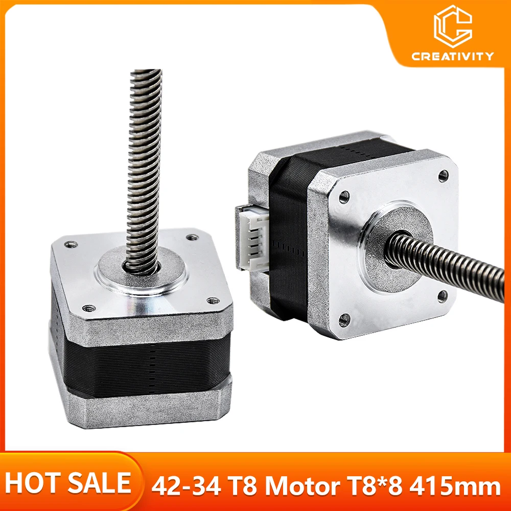 Screw motor 42-34 T8*8 300mm Lead Screw 1.0A 28N.cm Screw Rod Linear 17HS4034 Servo Motor with Lead Screw 3D Printer Parts es 3d printer part 1 5a 42 stepper motor nema 17 4 lead 42bygh motor 17hs4401s stepper motor with 4 pin dupont cable 3d printer