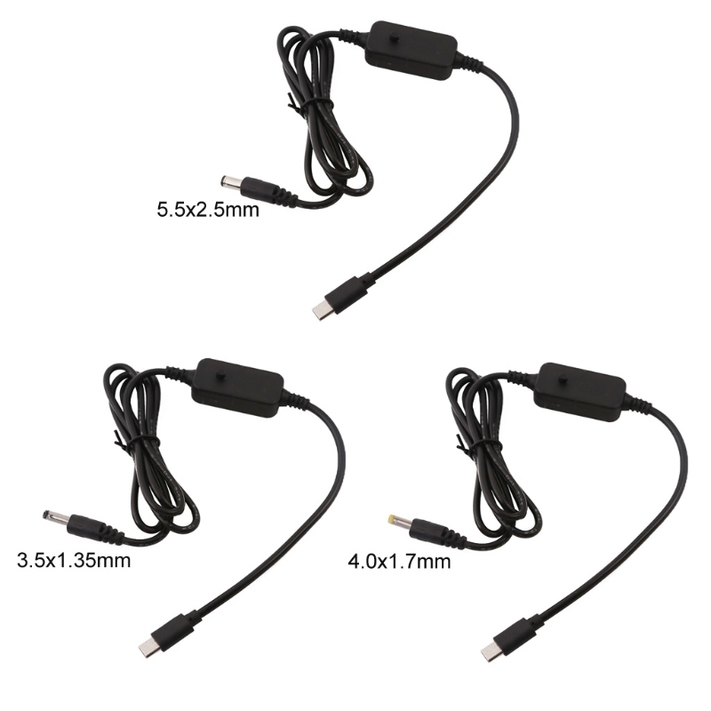 USB C Power Boost Line Type C PD To DC 5V 9V 12V 12V 20V 5.5x2.5mm 4.0x1.7mm 3.5x1.35mm Plug Step UP Module Converter Adapter