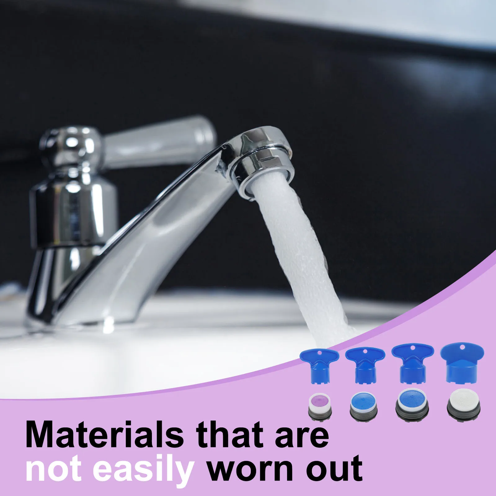 40PCS Faucet Cache Aerators Plastic Faucet Bubbler with Spanner Lightweight Proof Water Saving Tap Bubbler Suitable for Kitchens