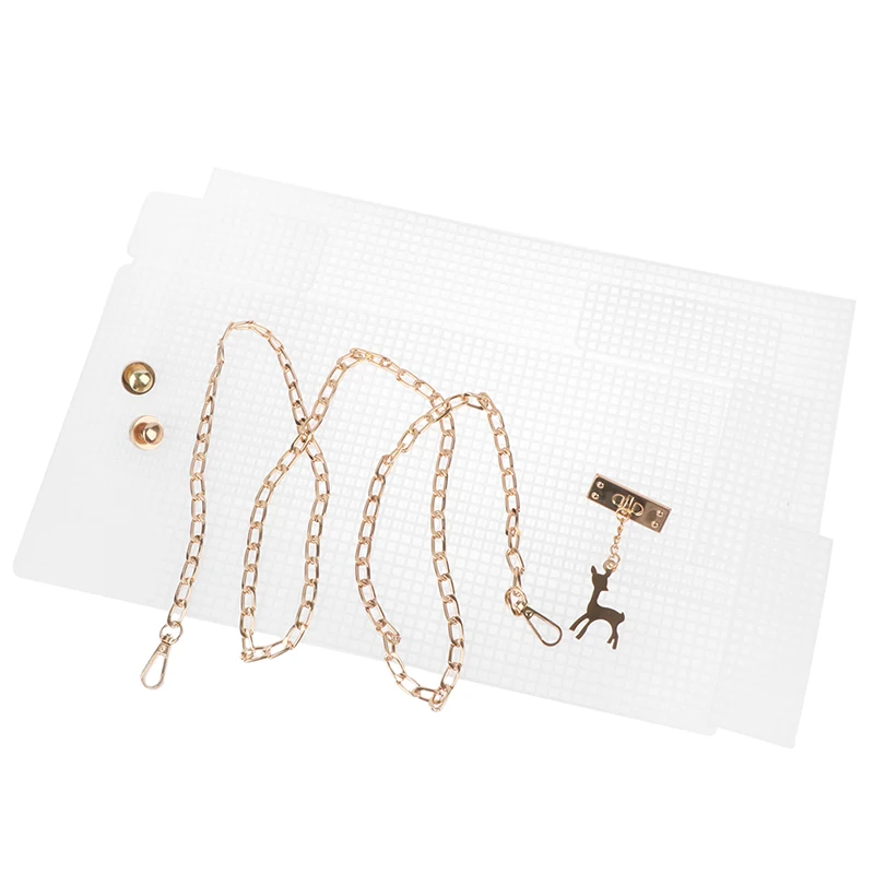 

2Pcs Auxiliary Weaving Plastic Mesh Kit DIY Bag Accessories Weaving Helper White Net Cover for Plastic Handbag Bag Handmade