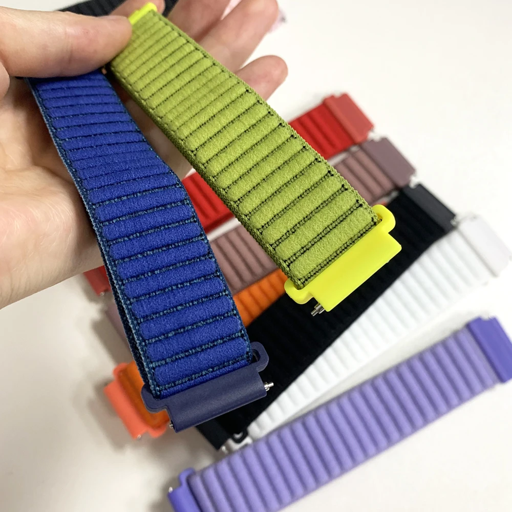 Durable Nylon Sports Watch Strap - 20/22mm, Multiple Colors Available
