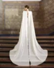Muslim Wedding Dresses For Brides Half Sleeves Bridal Gown With Long Cape Square Collor Bride Dress Evening Dress Customized 3