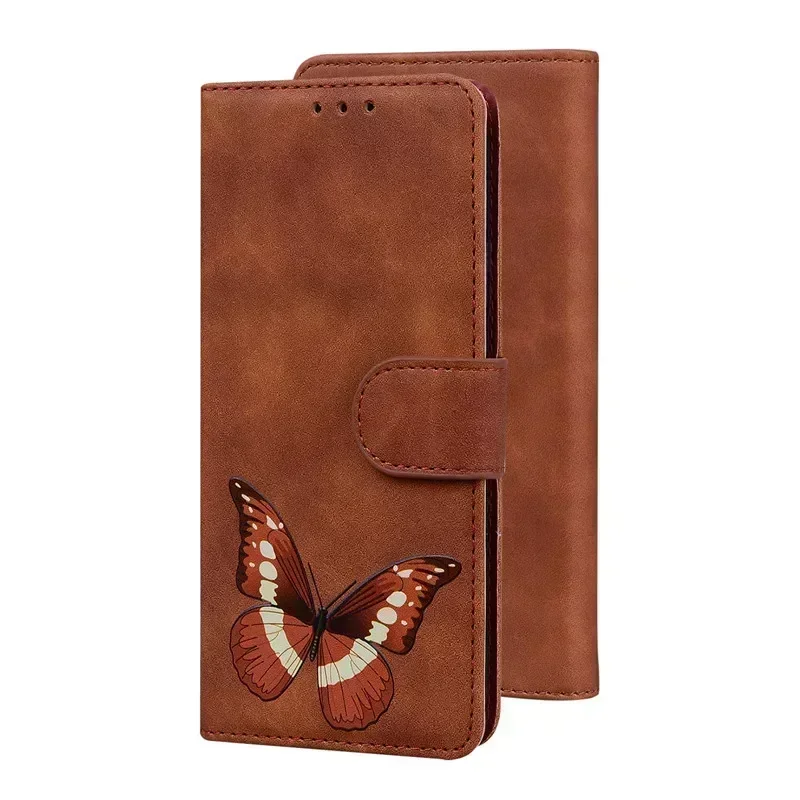 Magnetic Geometric Textile Wallet Book Cover Phone Case