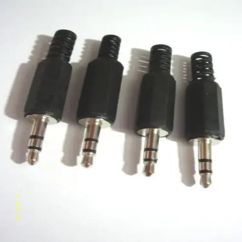 

100pcs 3.5mm Stereo Male Plug Jack Audio Adaptor Connectors Plastic solder