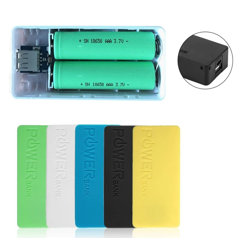 Portable Power Bank Case 18650 Battery DIY Mobile Storage Box 5V 5600mAh USB Charger Phone Electronic Mobile Charging