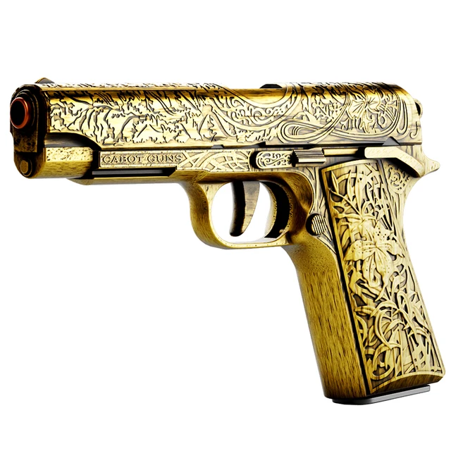 Carved Retro M1911 Shell Ejecting Toy Gun Soft Bullet Handgun Continuous Firing Outdoor Game Shooting Pistol for Kids Adults 6