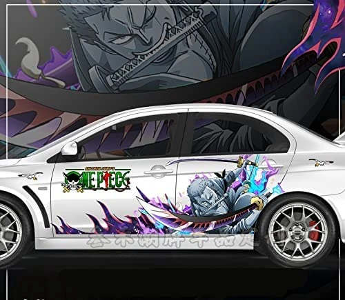 ONE Piece Roronoa Zoro Auto Aufkleber auf Der Linken und Rechten Seiten,  wasserdichte Auto Aufkleber Auto Aufkleber für Universal Anime Liebhaber