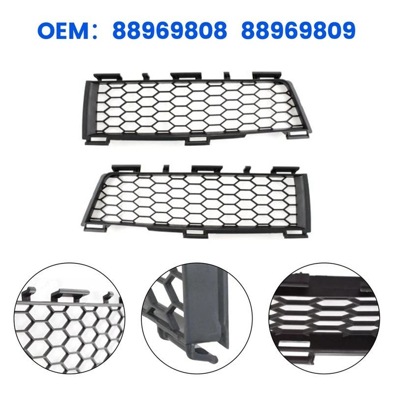 1Pair Car LH & RH Bumper Grille For Pontiac Vibe 2003-2004 88969808, 88969809