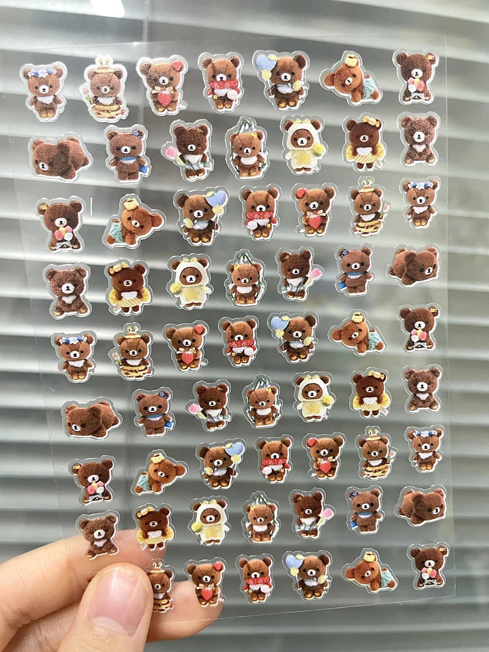 Kawaii Rilakkuma Expressions Nail Art Stickers - Cute and Waterproof Decals