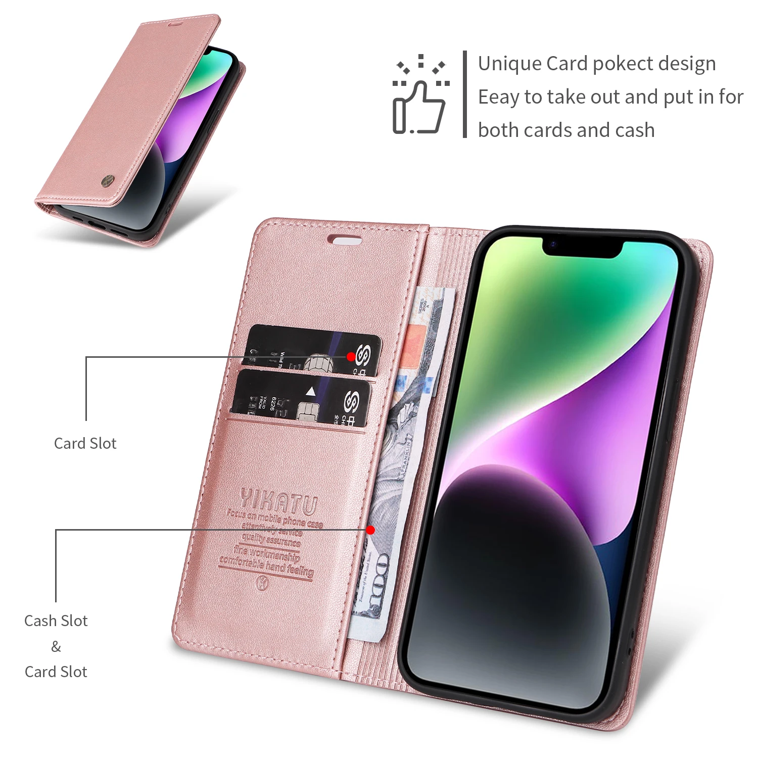 Shockproof Flip Wallet Leather Case - Anti-fall Cover